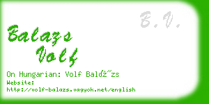 balazs volf business card